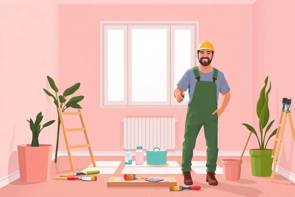 Intérieur rénové après travaux de peinture à Haubourdin